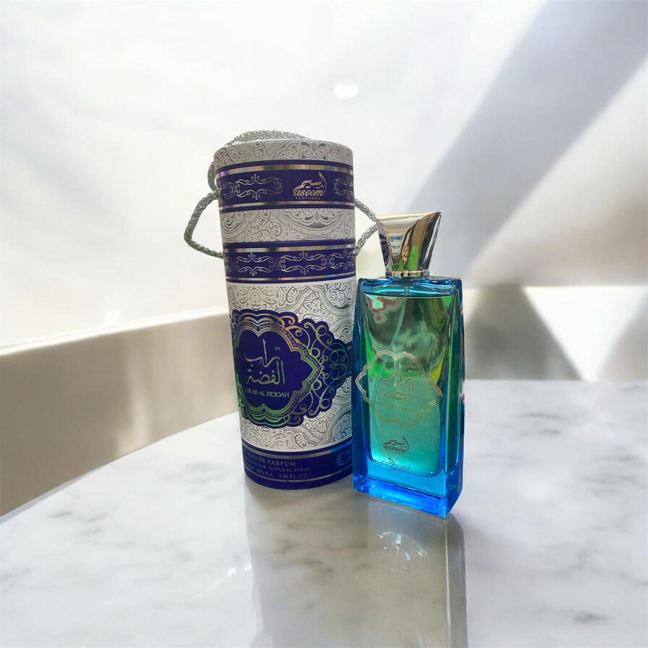 Turab Al Fiddah With body spray ( Allow to open )