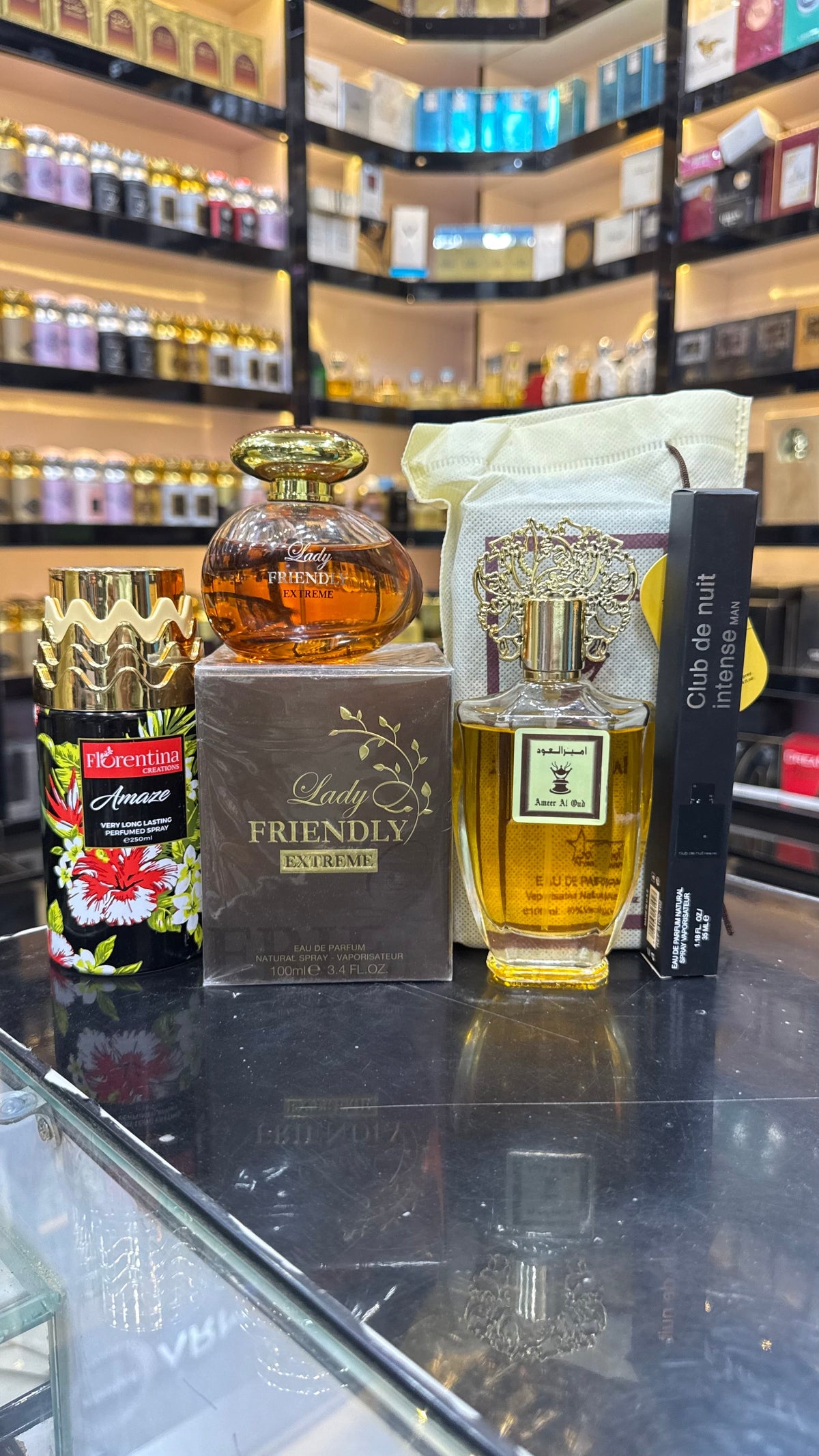 Ameer ul Oud & Friendly Perfume With Free gifts (Allow to open)