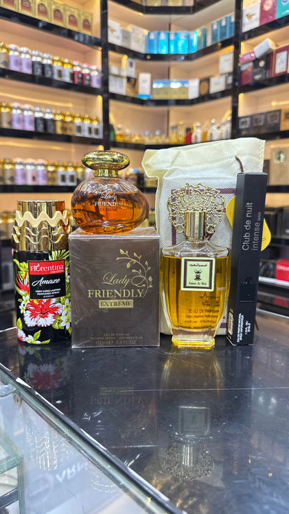Ameer ul Oud & Friendly Perfume With Free gifts (Allow to open)