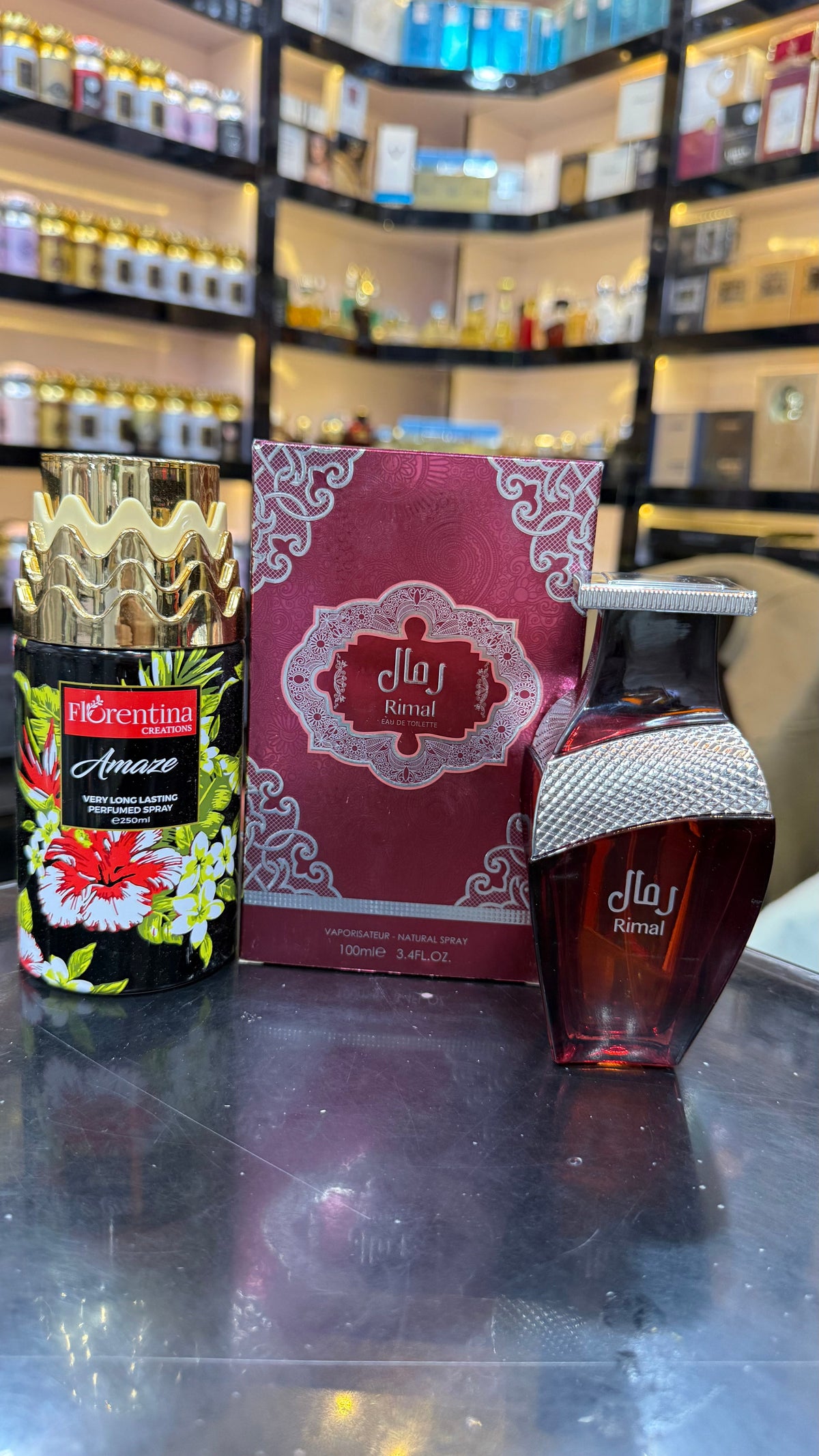 Rimal Unisex Spray Perfume 100ml EDT by Areen Perfumes with body spray Gift