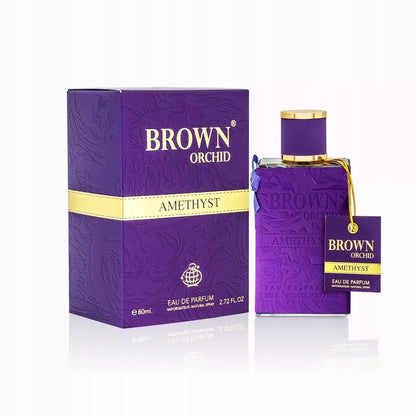 Brown Orchid Sapphire Amethyst  by Fragrance World 80 ML with 2 gifts (allow to open)