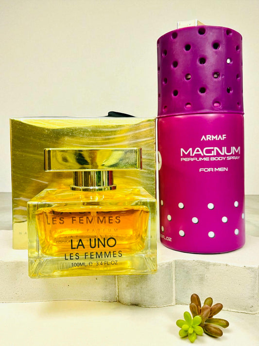 La uno Fragrance world Perfume with Armaf Body spray Gift (allow to open)