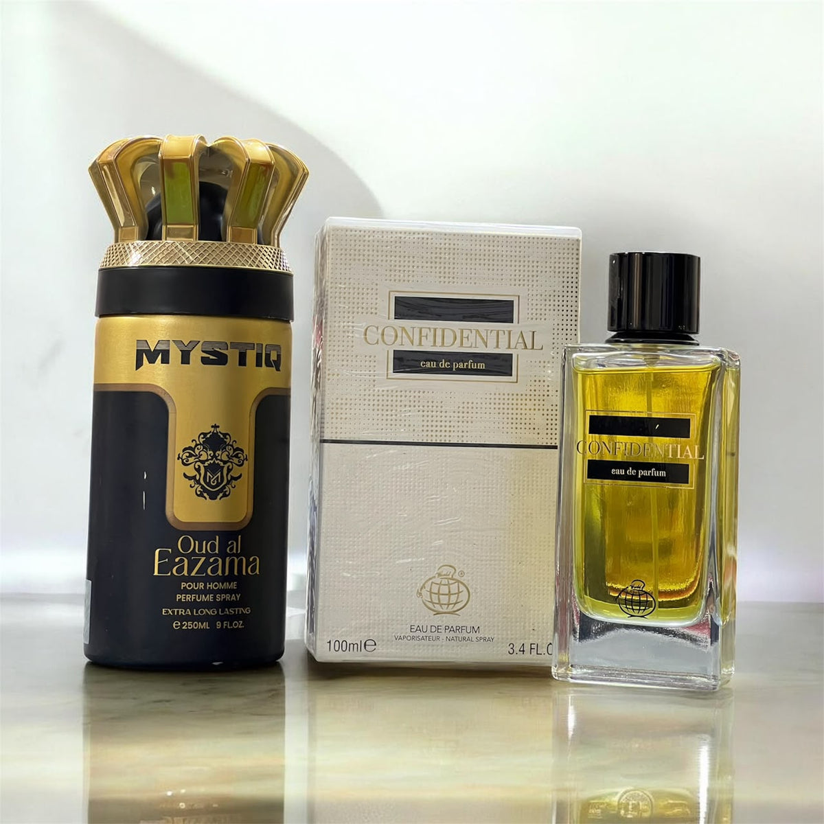 Confidential Perfume 100ml with MYSTIQ 250ml Body Spray Gift