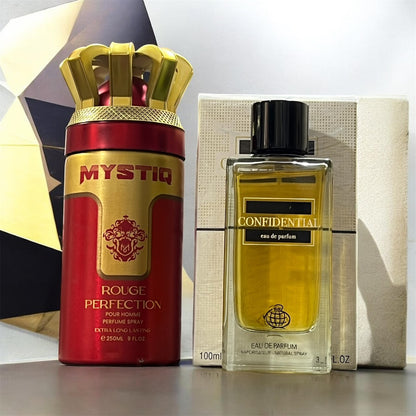 Confidential Perfume 100ml with MYSTIQ 250ml Body Spray Gift